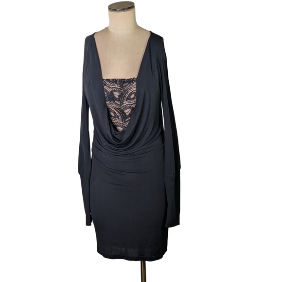 Maria Bianca Nero Black Lace Detail Dress, M, EUC - Picture 2 of 3